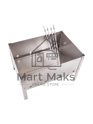 Мангал сборный со складным дном в пленке с шампурами Сокол