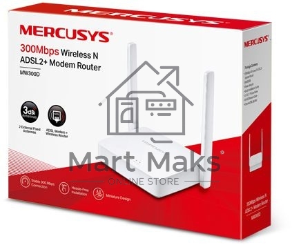Роутер беспроводной Mercusys MW300D N300 10/100BASE-TX/ADSL