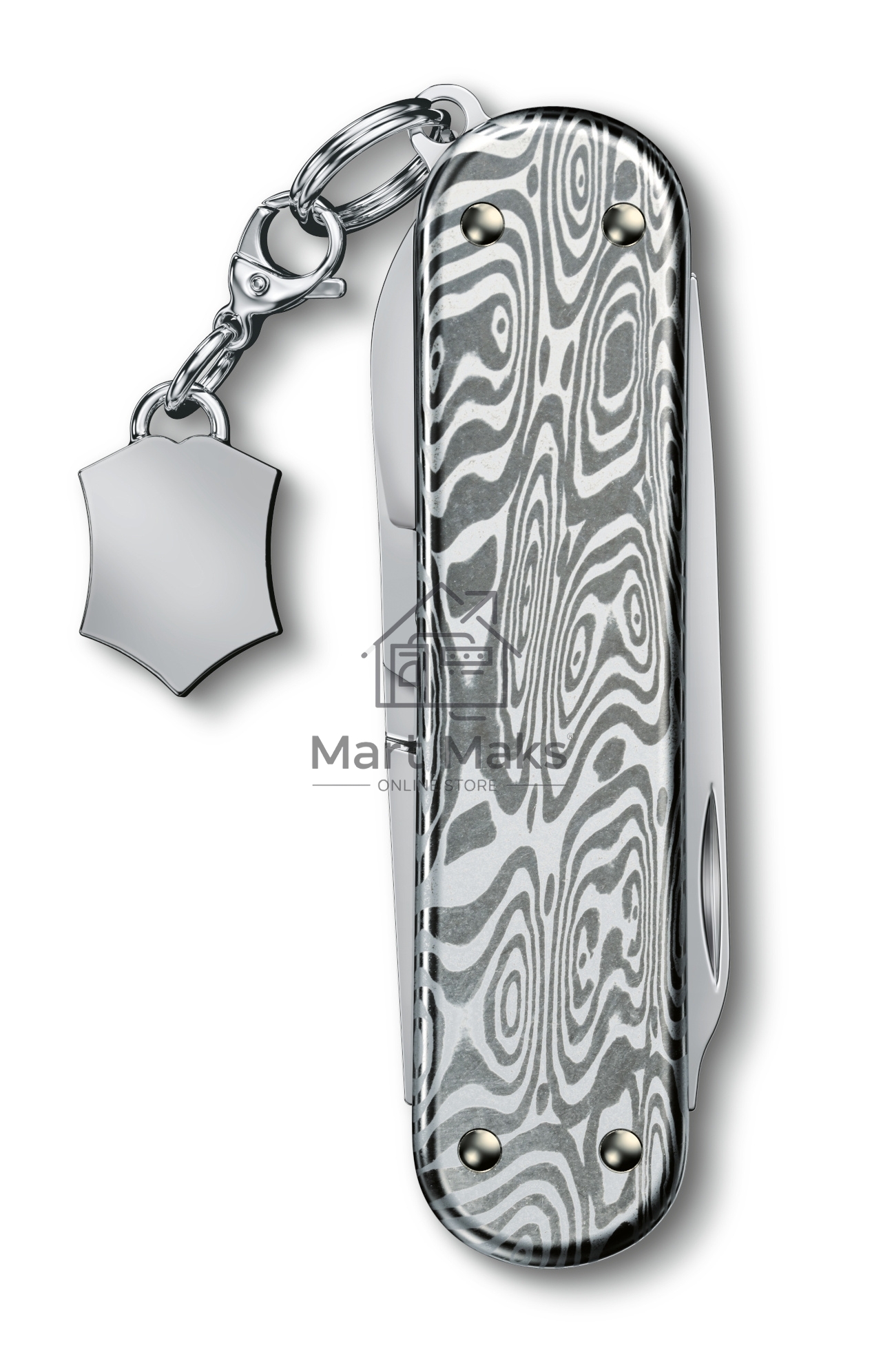 Нож перочинный Victorinox Classic Brilliant Damast (0.6221.34) 58мм 5функц. серебристый подар.коробка