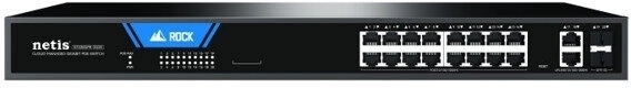 Коммутатор Netis ST220GPR-2G2S (L2) 18x1 Гбит/с 2SFP 16PoE 225W настраиваемый