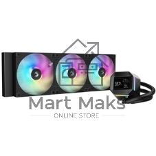 Кулер с водяным охлаждением Deepcool LM420 ARGB Soc-AM5/AM4/1200/1700/1851 черный 4-pin 25.2dB Al LCD 2176gr Ret (R-LM420-BKDMMC-1)