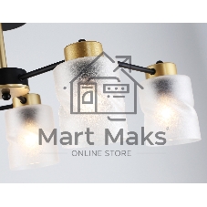 Светильник Ambrella light TR303325/6 BK/GD черный/золото E27/6 max 60W D680*270