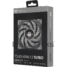 Вентилятор для корпуса Thermaltake TOUGHFAN 12 Turbo черный, 120 мм, 2500 об/мин, 28.1 дБ, 4 pin