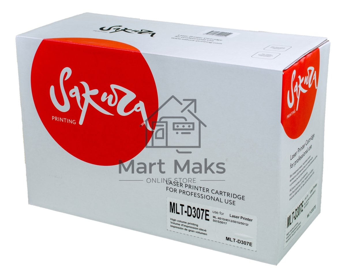 Картридж Sakura MLTD307E для Samsung ML-4510/4512/5010/5012/5015/5017, черный, 20000 к.