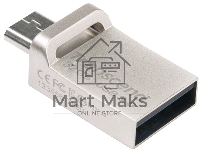 Флешка USB R/W R/W Transcend 32GB JetFlash 880, USB 3.0 OTG,Металл