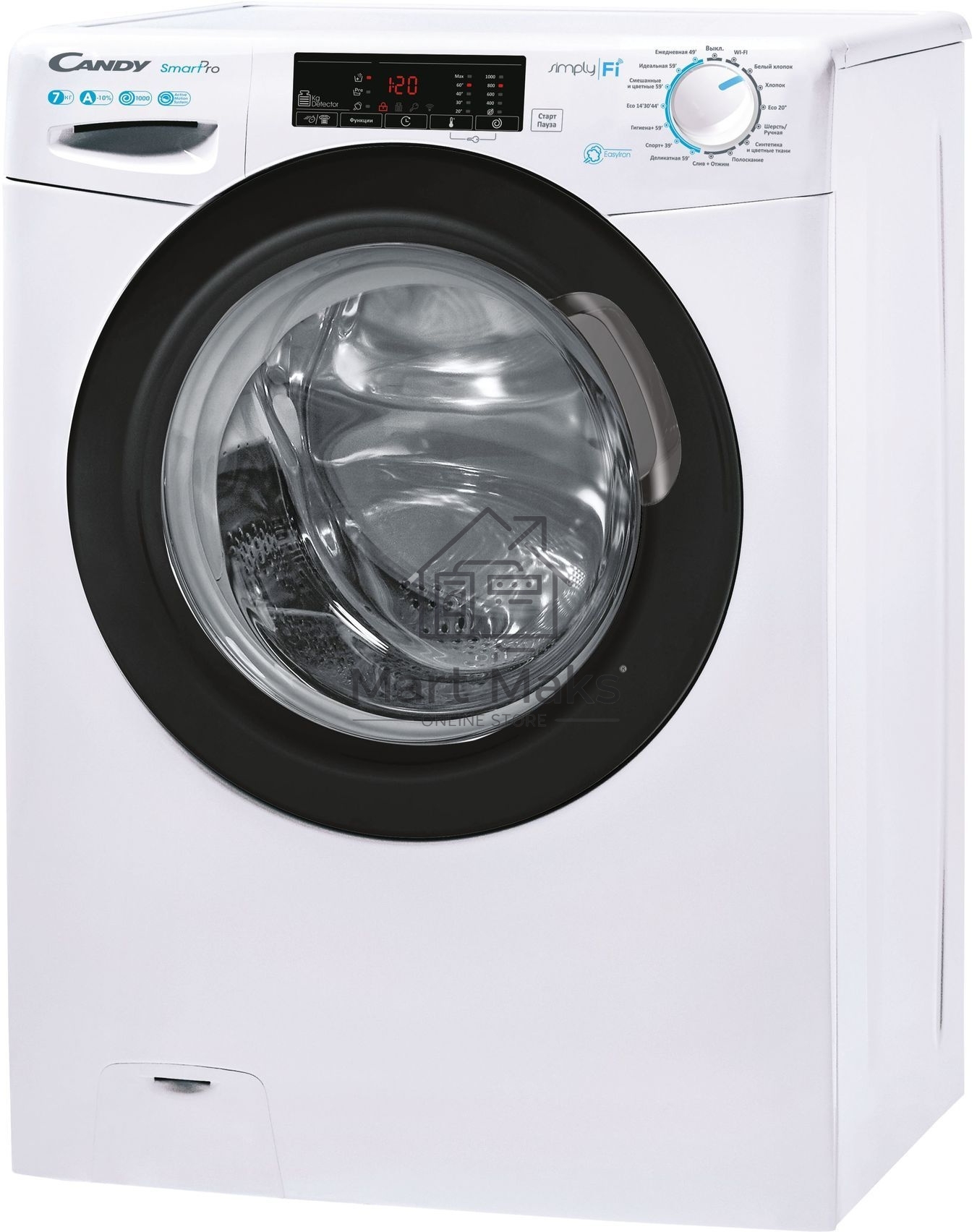 Стиральная машина Candy Smart Pro CSO4 107TB1/2-07 белый, загрузка фронтальная 7 кг, 1000 об/мин., класс: А