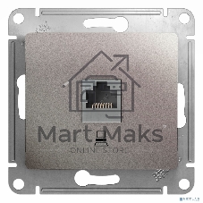 Механизм розетки комп. 1-м Glossa RJ45 кат.5е платина SchE GSL001281K