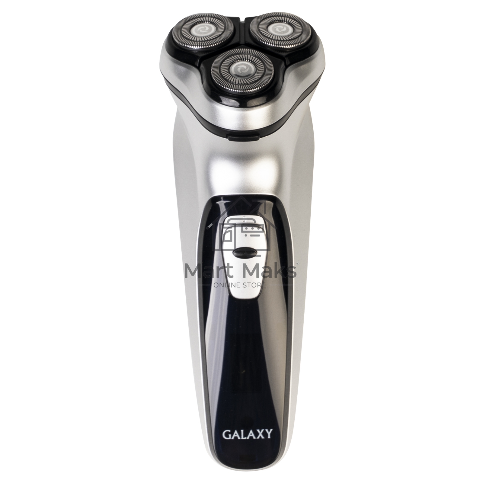 Бритва Galaxy Line GL 4209, серебряный с черным, роторная, аккумуляторная, 5 Вт, Li-Ion аккумулятор емкостью 600 мА*ч, время непрерывной работы до 1,5 ч, ножи из нержавеющей стали, 3 независимые плавающие головки, возможность промывки бреющего блока, инди