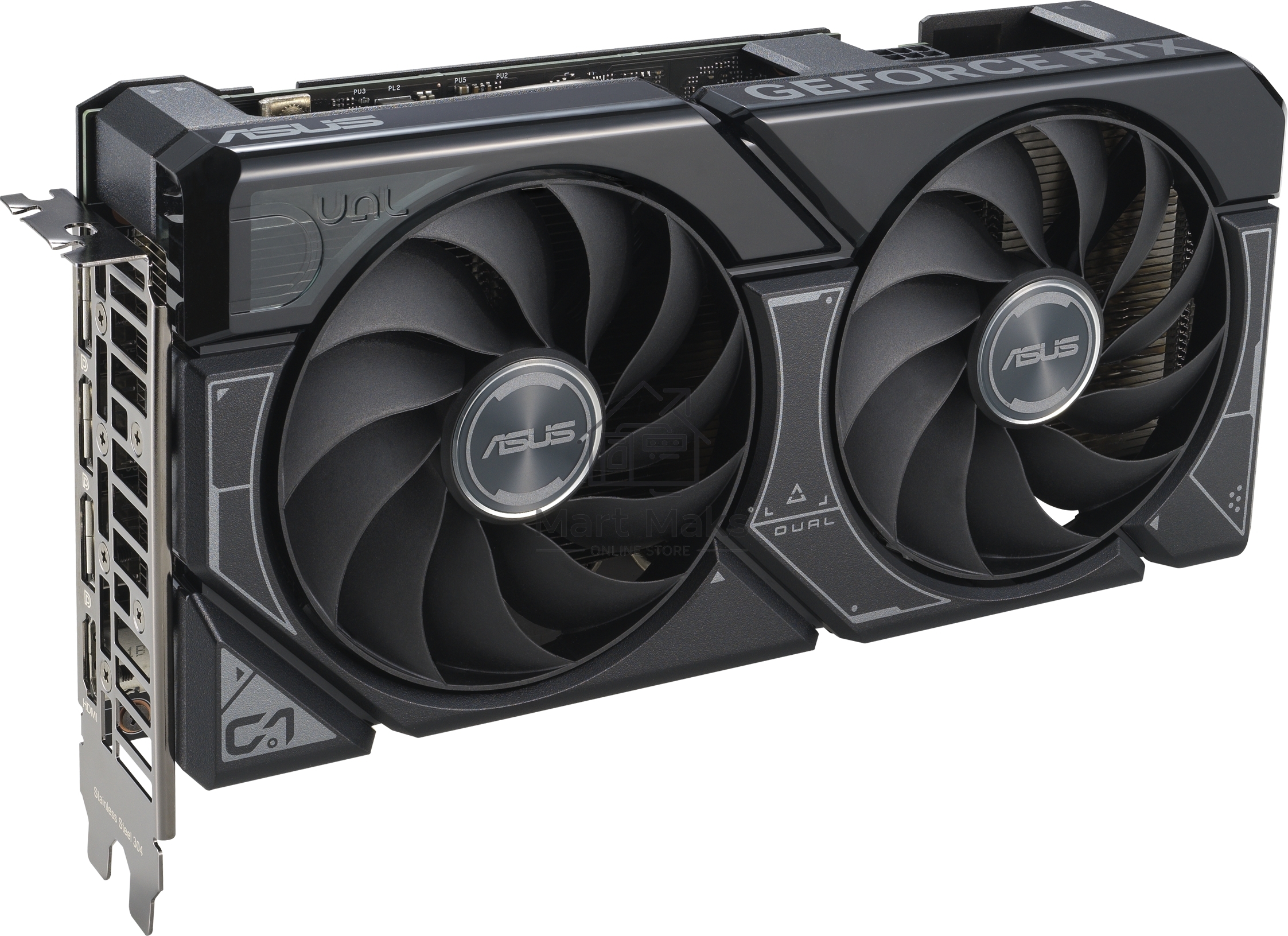 Видеокарта Asus DUAL-RTX4060TI-O8G-EVO NVIDIA GeForce RTX 4060TI 8Gb PCI-E 4.0 128bit GDDR6 2565/18000 HDMIx1 DPx3 HDCP Ret