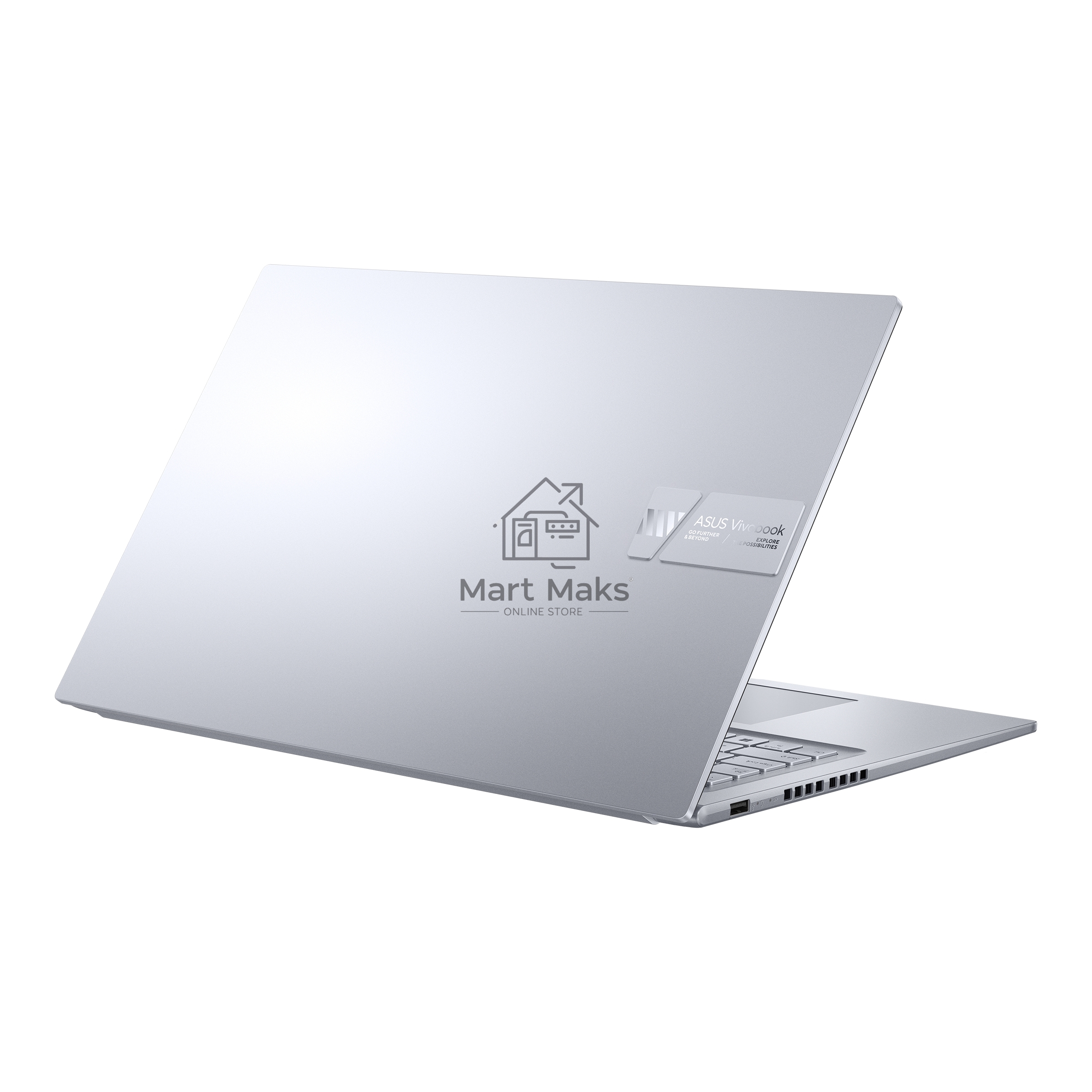 Ноутбук ASUS VivoBook 17X M3704YA Ryzen 5 7430U 16Gb SSD 1Tb AMD Radeon Graphics 17,3 FHD IPS 50Вт*ч No OS Серебристый M3704YA-AU159 90NB1191-M008F0
