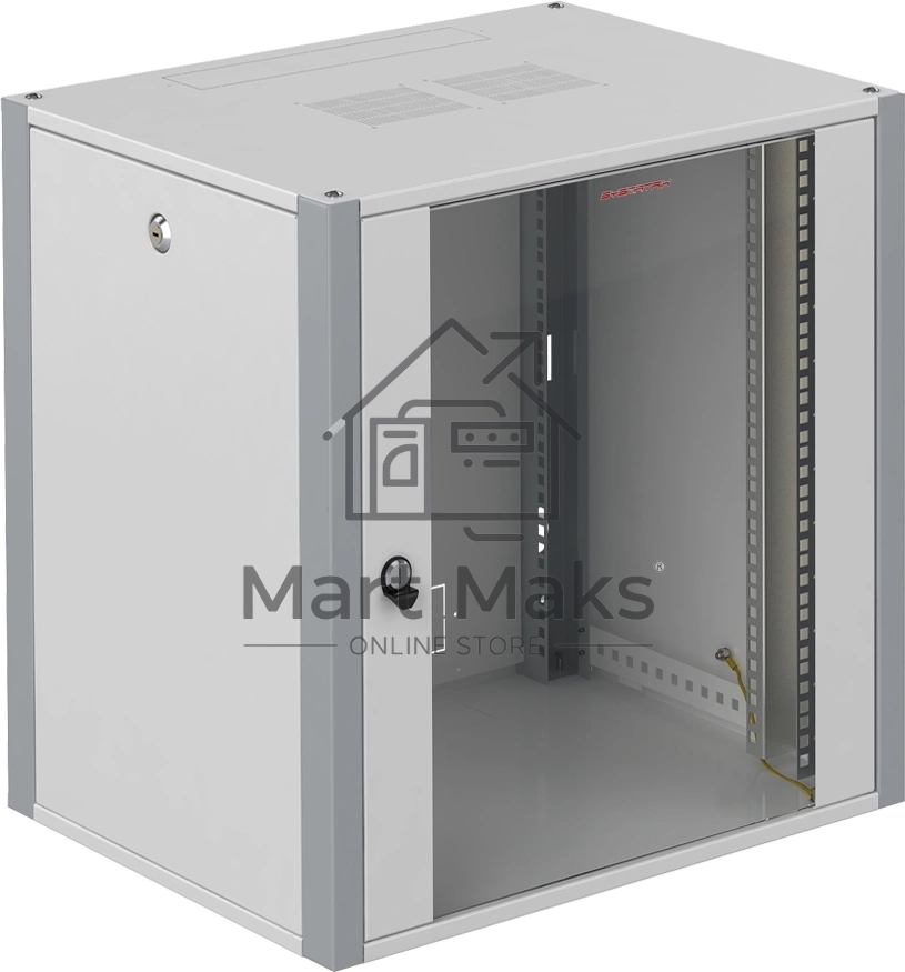 Шкаф коммутационный Sysmatrix (WP 6409.710) настенный 9U 600x450мм пер.дв.стекл 60кг серый