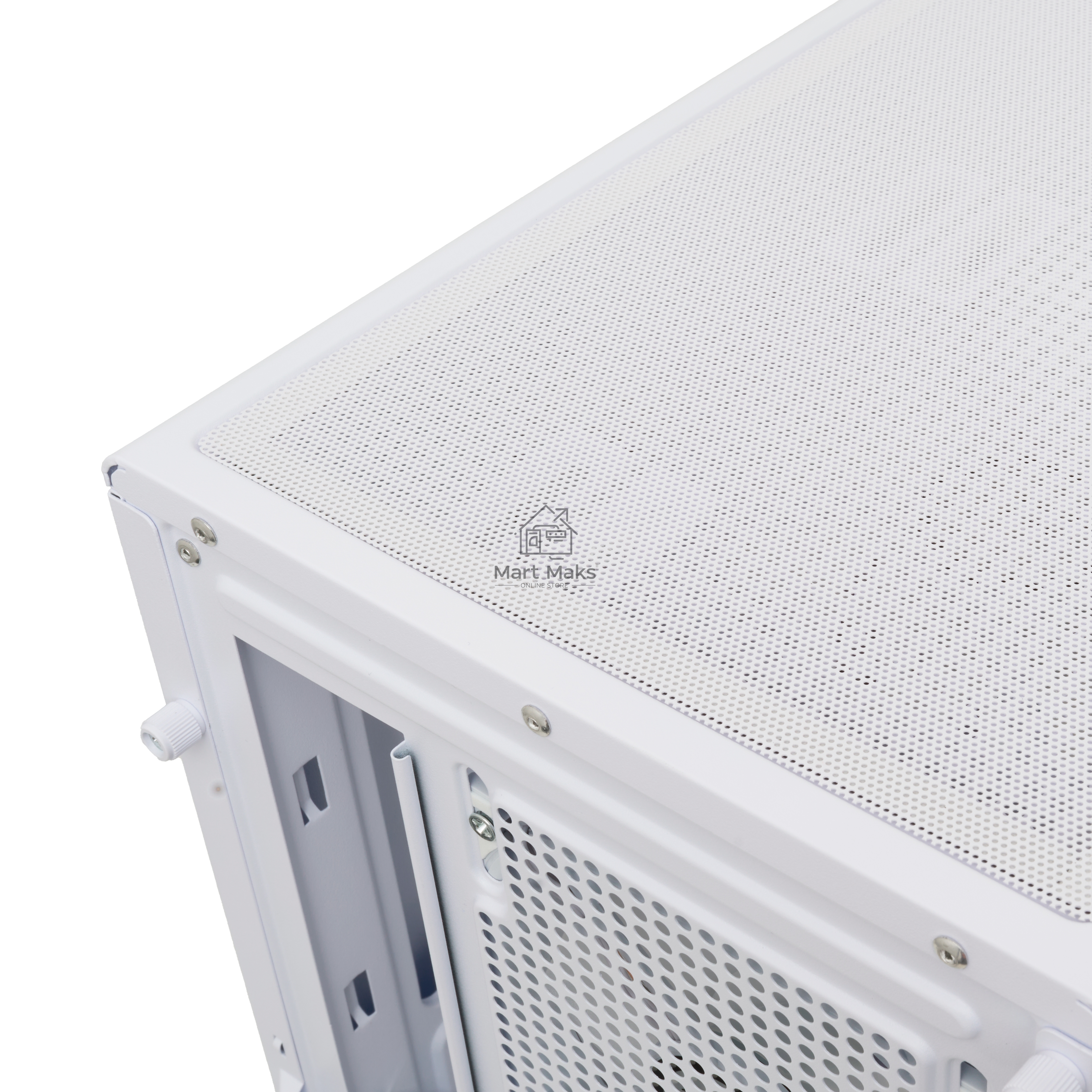 Компьютерный корпус  HSPD F510, Panoramic Mid Tower, белый, TG, 0.5 SPCC, 3x120mm ARGB ATX, mATX, mITX 180/280/160mm 1x2.5