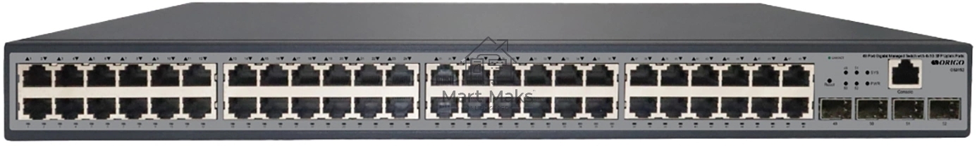 Управляемый L2 коммутатор ORIGO OS3152/A1A 48x1000Base-T, 4x1000Base-X SFP, консольный порт RJ-45, комплект для установки в 19