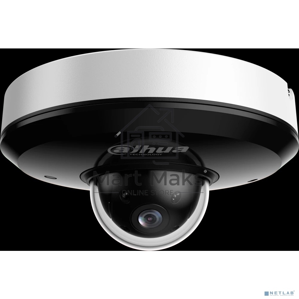 Уличная мини-купольная PTZ IP-видеокамера DAHUA DH-SD1A404DB-GNY с ИИ 4Мп, 1/2.8” CMOS, моторизованный объектив 2.8~12мм (4x), видеоаналитика, ИК 20м, IP66, IK08, корпус: металл