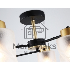 Светильник Ambrella light TR303325/6 BK/GD черный/золото E27/6 max 60W D680*270