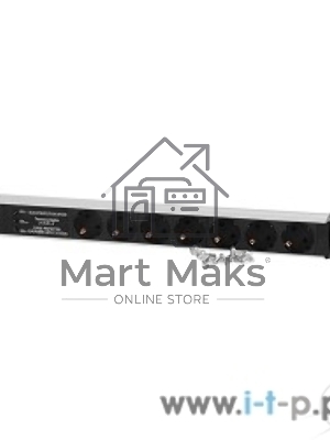 Блок розеток Rem-10 без шнура с фил. и инд., 7 Schuko, вход IEC 60320 C14, 10A, алюм., 19