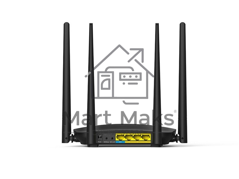 Маршрутизатор Tenda AC5 1200Mbps 11AC wave2Router, MU-MIMO,1Ghz CPU，4X5dbi Antennas, 1X100Mbps WAN, 3x100Mbps LAN,WiFi On/Off Switch,Universal Rep
