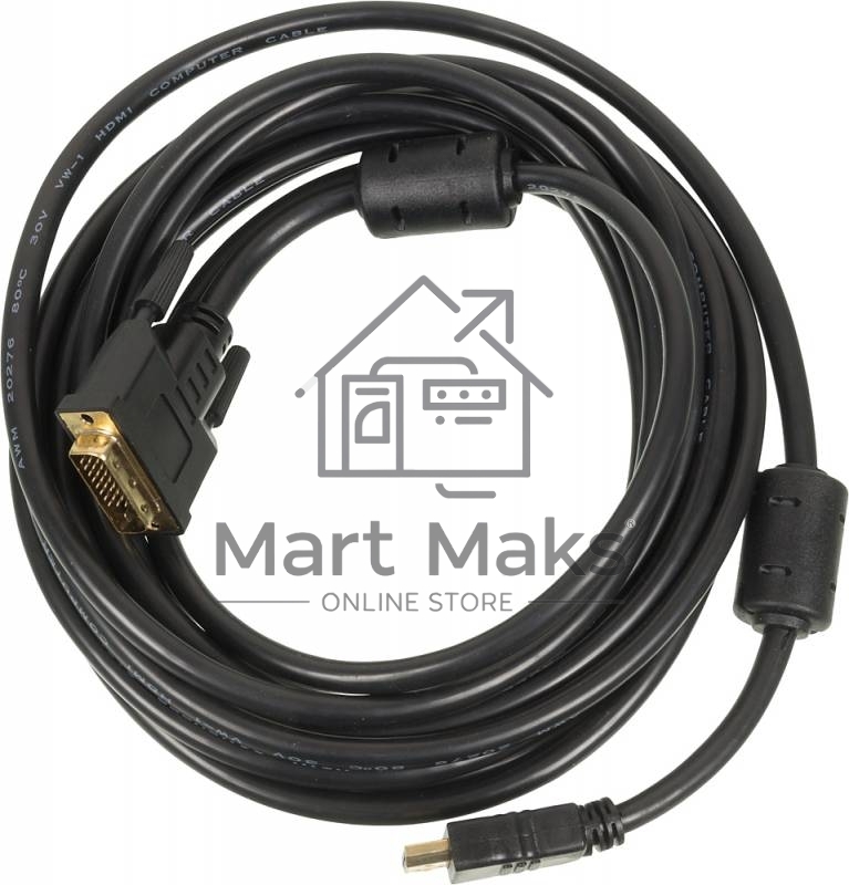 Кабель Ningbo DVI-D/HDMI 24M/19M 5m позолоченные контакты ферритовые кольца