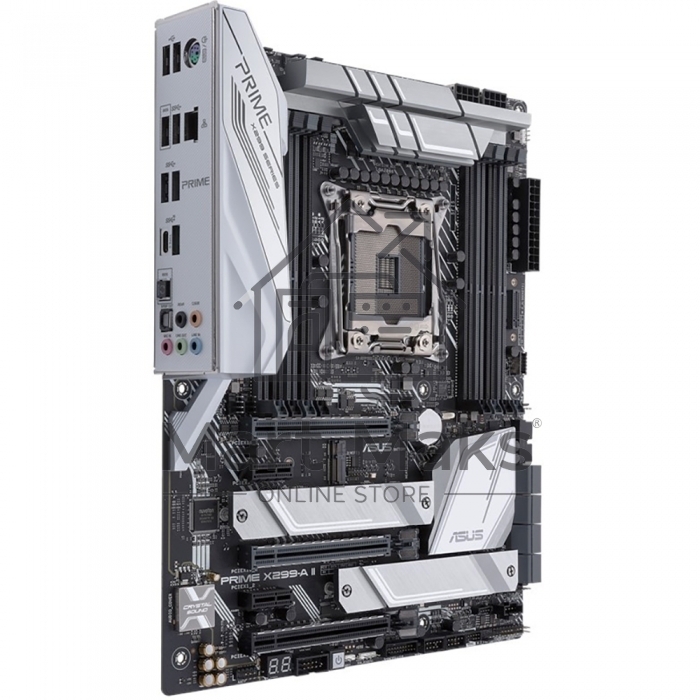 Материнская плата ASUS PRIME X299-A II, LGA 2066, Intel X299, 8xDDR4, 8xSATA, 3xM.2, 1xPCIe 3.0 x8, 2xPCIe 3.0 x16, 2xPCIe x1, 1x 1Gb LAN, 1xUSB 3.2 Gen 2, 2xUSB 3.2 Gen 1, 2xUSB 2.0, 5x3.5 мм, 7.1, ATX