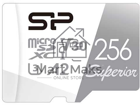 Флеш карта microSD 256GB Silicon Power Superior Pro A2 microSDXC Class 10 UHS-I U3 Colorful 100/80 Mb/s (SD адаптер)