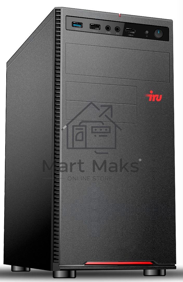 Компьютер IRU Home 310H5SE MT i3 10105 (3.7) 8Gb 1Tb 7.2k UHDG 630 Free DOS GbitEth 400W черный