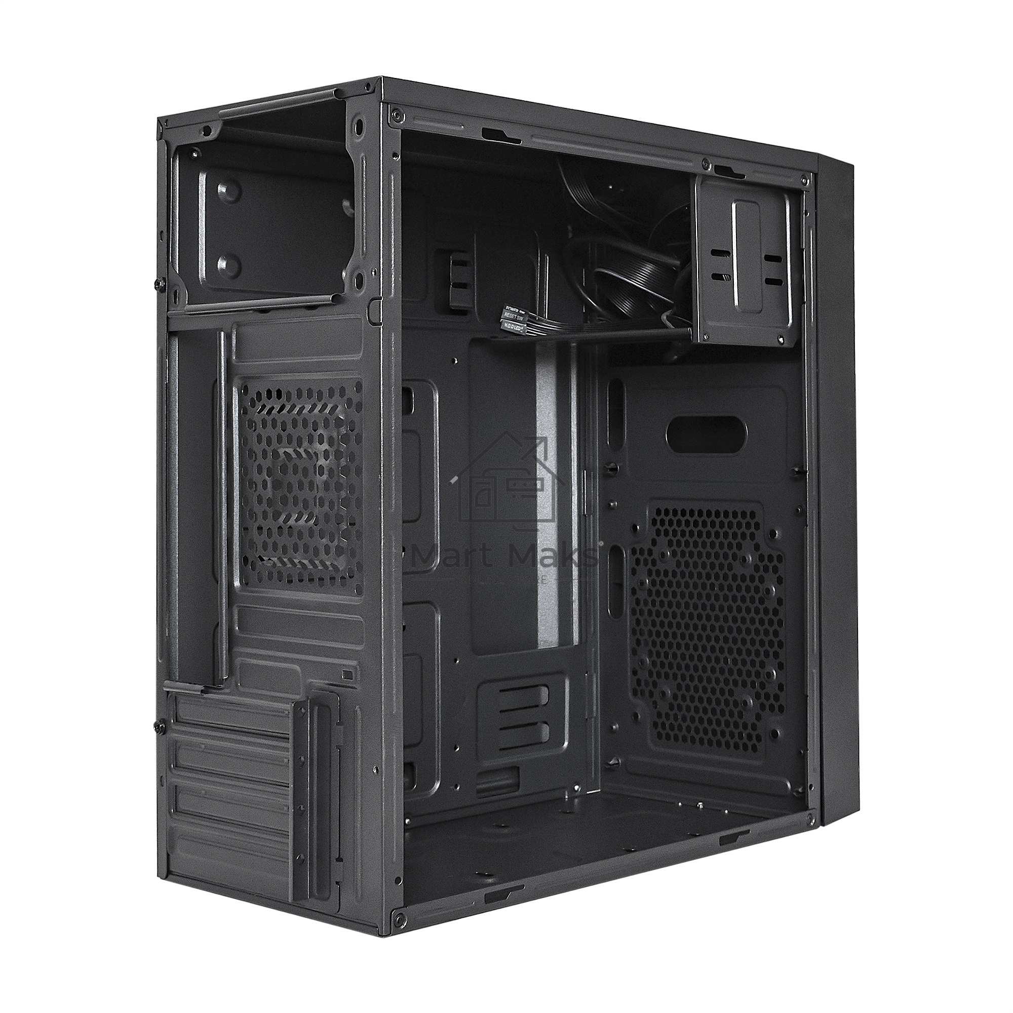 Компьютерный корпус Minitower ExeGate BAA-113-AAA400 (mATX, БП AAA400 с вент. 8см, 2*USB, аудио, черный)