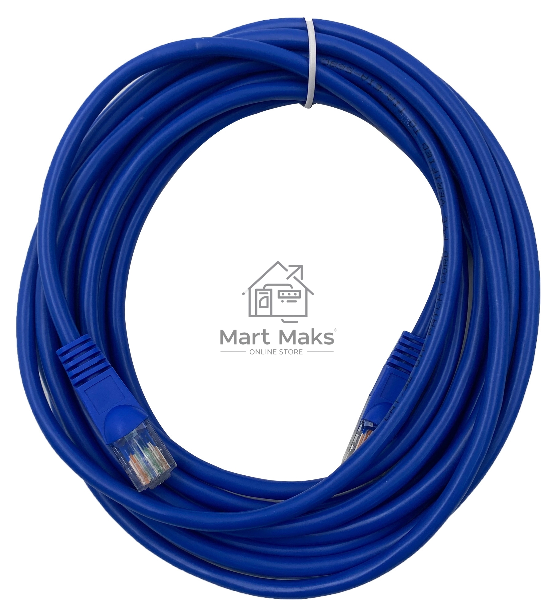 Патч-корд Buro UTP 4 пары cat5E CCA molded 5м голубой RJ-45 (m)-RJ-45 (m)