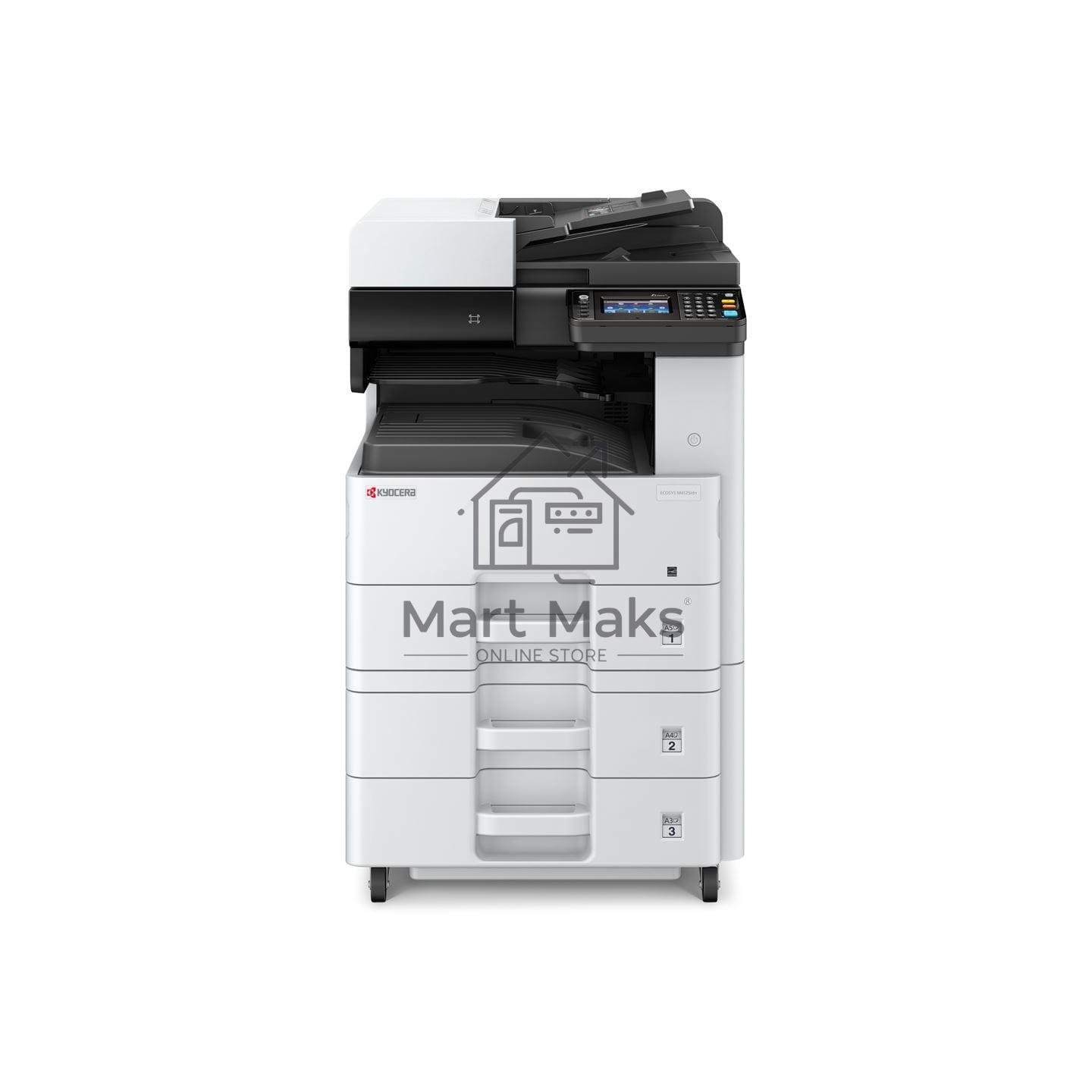 МФУ лазерный Kyocera Ecosys M4125idn (1102P23NL0), A3, ч/б, печ. до 25 стр/мин. (А4) до 12 стр/мин. (А3), скан. до 50 стр/мин., 1200 x 1200 dpi (печать) 600x600dpi (скан.), USB, RJ-45, NFC, Air Print, Mopria