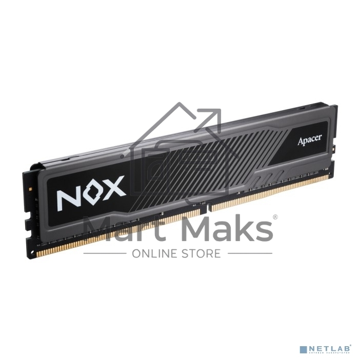 Оперативная память Apacer Nox, DDR4, 16GB (1x16 GB), 3600 MHz, CL18, DIMM, радиатор, черный