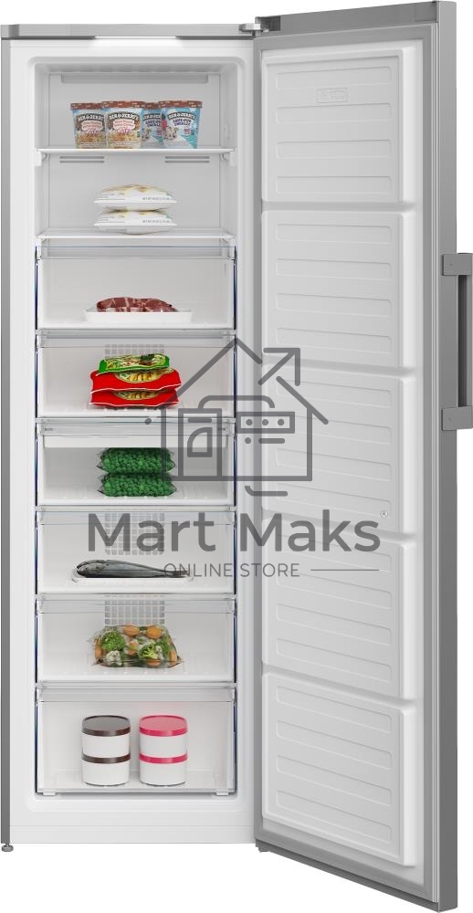 Морозильная камера Beko B3RFNK312G, серый, 275 л, 6 ящиков