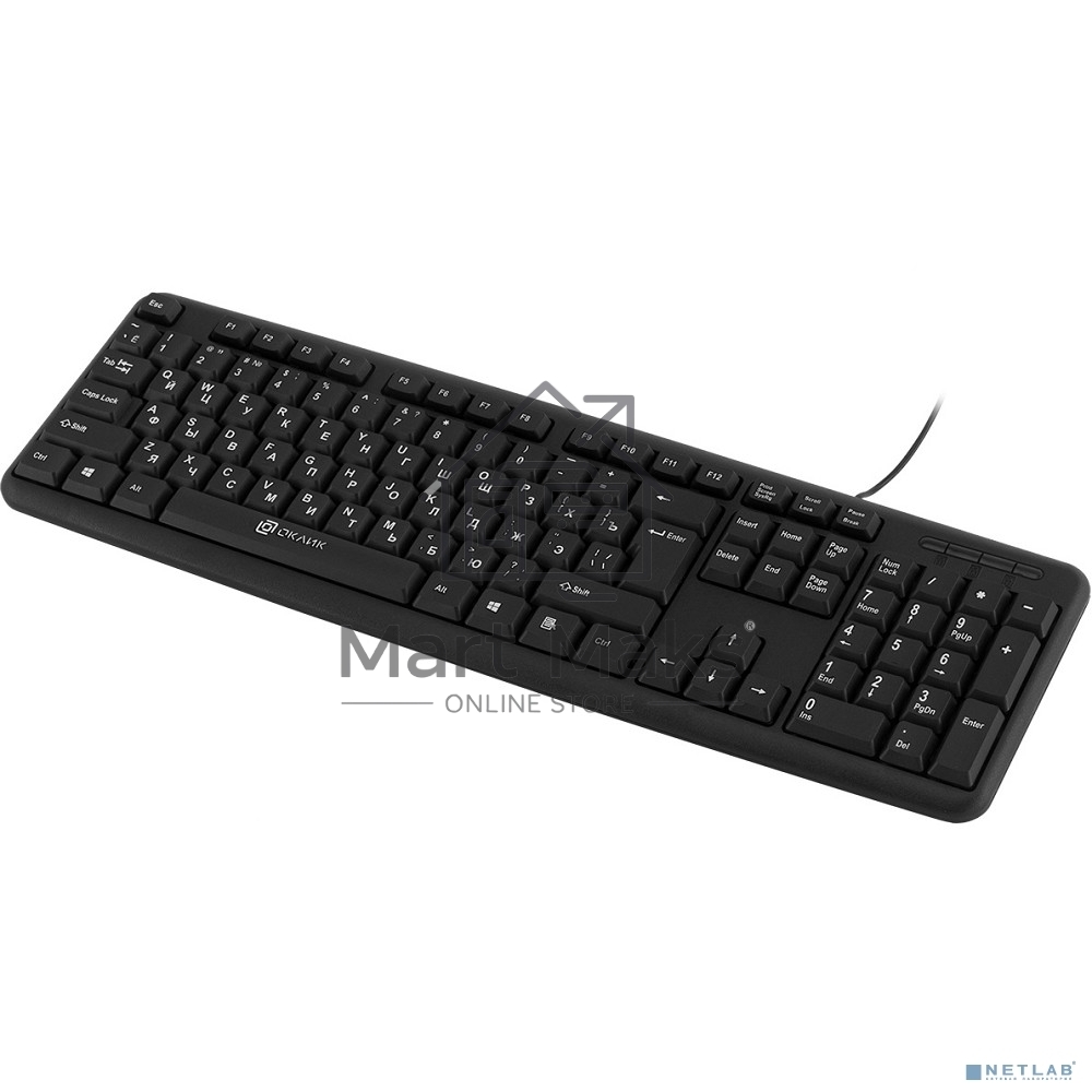 Клавиатура Oklick 180M черный USB