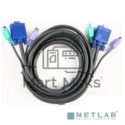 Кабель KVM консольный. CABLE SP18F--HD15F/MD6F*2/USBA F*2,L:27CM