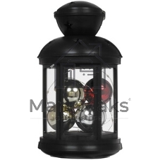 Декоративный фонарь Neon-night с шариками 12х12х20,6 см, черный корпус, теплый белый цвет свечения