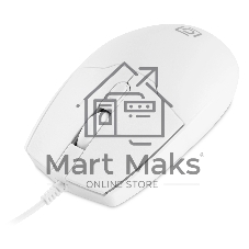 Мышь проводная Oklick 147M белый, 2000 dpi, USB, кнопки - 4