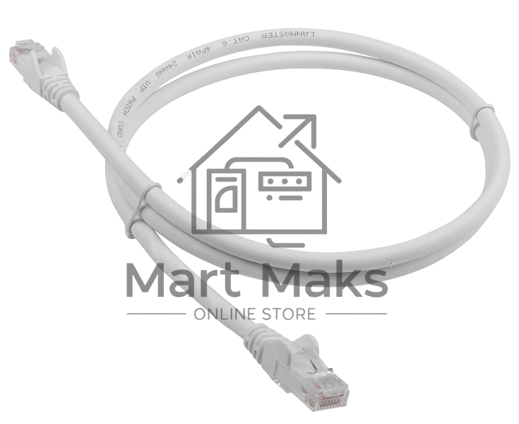 Патч-корд LANMASTER LSZH UTP кат.6, 1.0 м, серый