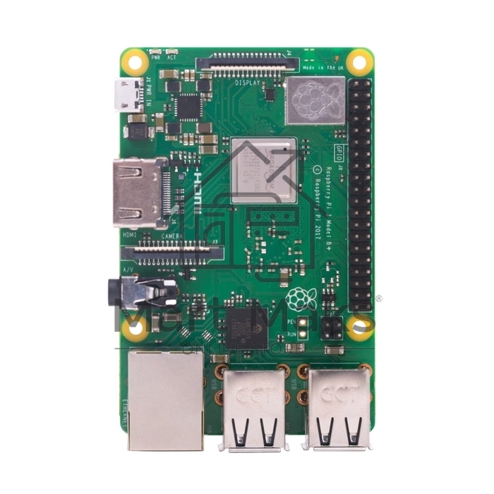 Компьютер Мини Raspberry Pi 3 Model B+ (RA433, E14 Version) Retail, 1GB RAM, Cortex-A53 (ARMv8) 64-bit SoC @ 1.4GHz Broadcom BCM2837B0 CPU, WiFi, Bluetooth, 40-pin extended GPIO, 4x USB 2.0, HDMI, CSI camera port, DSI displ.port, MicroSD port (137-3331), 