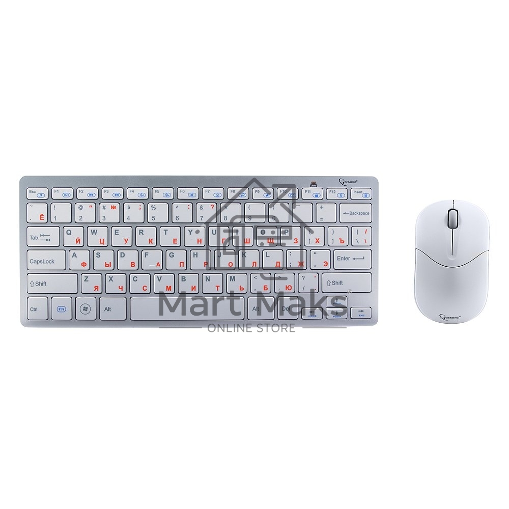Клавиатура+мышь Gembird KBS-7001-RU Wireless, ноутбучн. механизм клавиш 2.4ГГц/10м, мини-приемник- USB