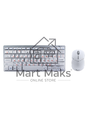 Комплект клавиатура + мышь Gembird KBS-7001-RU Wireless, ноутбучн. механизм клавиш 2.4ГГц/10м, мини-приемник- USB