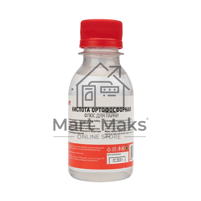 Флюс для пайки Rexant, КИСЛОТА ОРТОФОСФОРНАЯ, 100 мл, флакон