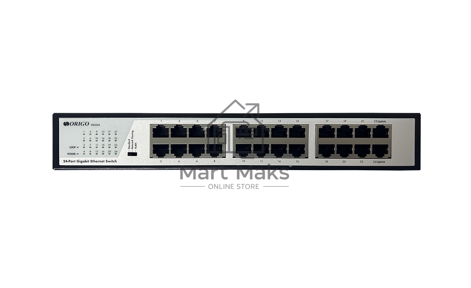 Неуправляемый коммутатор ORIGO, 24x1000Base-T, комплект для установки в 19