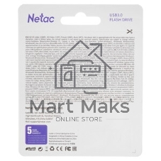 Флешка USB Netac U278 (NT03U278N-064G-32PN), 64Gb, USB 3.0, R/W 90/45, серебристый/черный