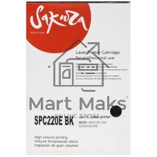 Картридж Sakura SPC220EBK (406052) для Ricoh Aficio SP C220S, C221SF, C222SF, SP C220N, C221N, C222DN, C240DN, C240SF, черный, 2300 к.