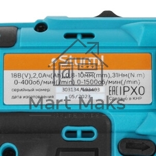 Дрель-шуруповерт Sturm CD3618, 18 В, 2 Ач, 31 Нм, щеточный