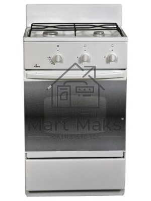 Плита газовая Flama CG 3202 W/B белый, конфорок 2 шт, духовка 30 л, 50 см x 85 см x 38 см