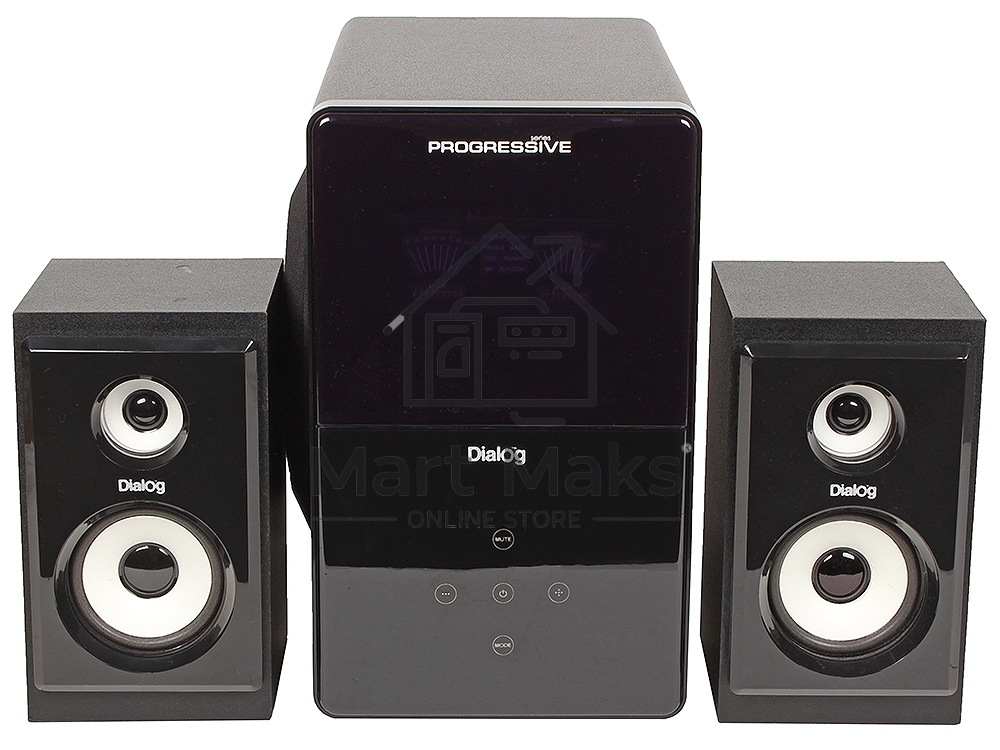 Колонки Dialog Progressive AP-220 черный 2.1, 30W+2*12W RMS, USB+SD reader