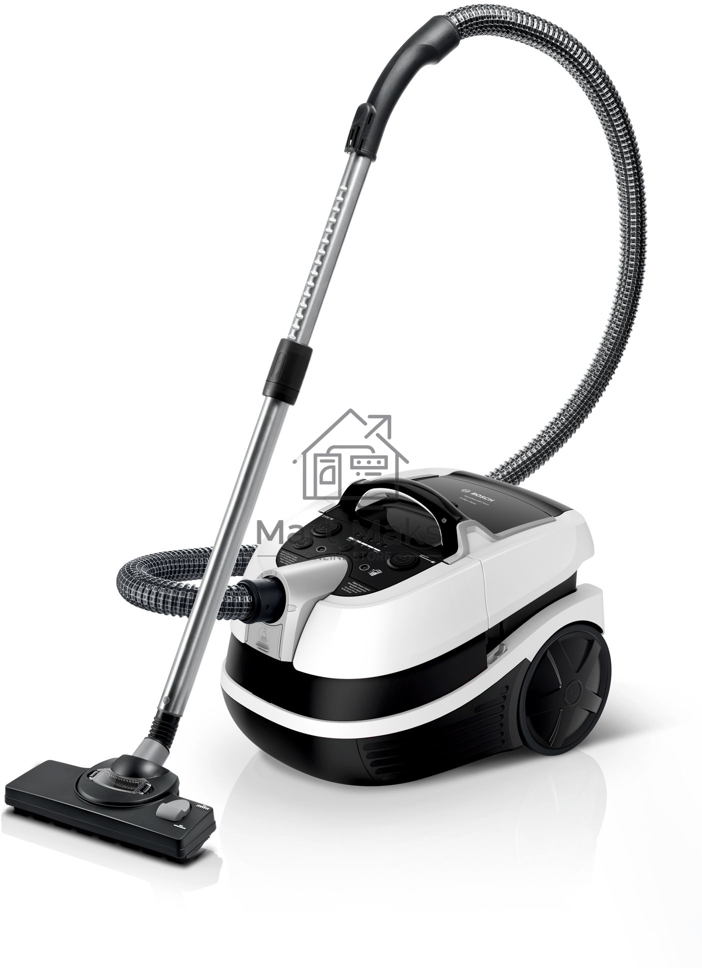 Пылесос Bosch BWD421PRO белый/черный, 230/2100 Вт, уборка влажная/сухая, пылесборник мешок/контейнер 5 л