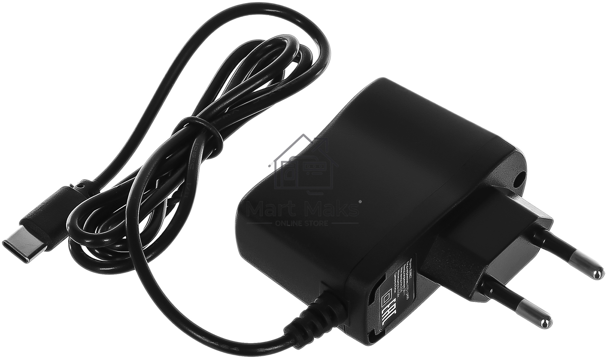 Сетевое зарядное устройство Buro BUWC1 2A кабель USB Type C черный