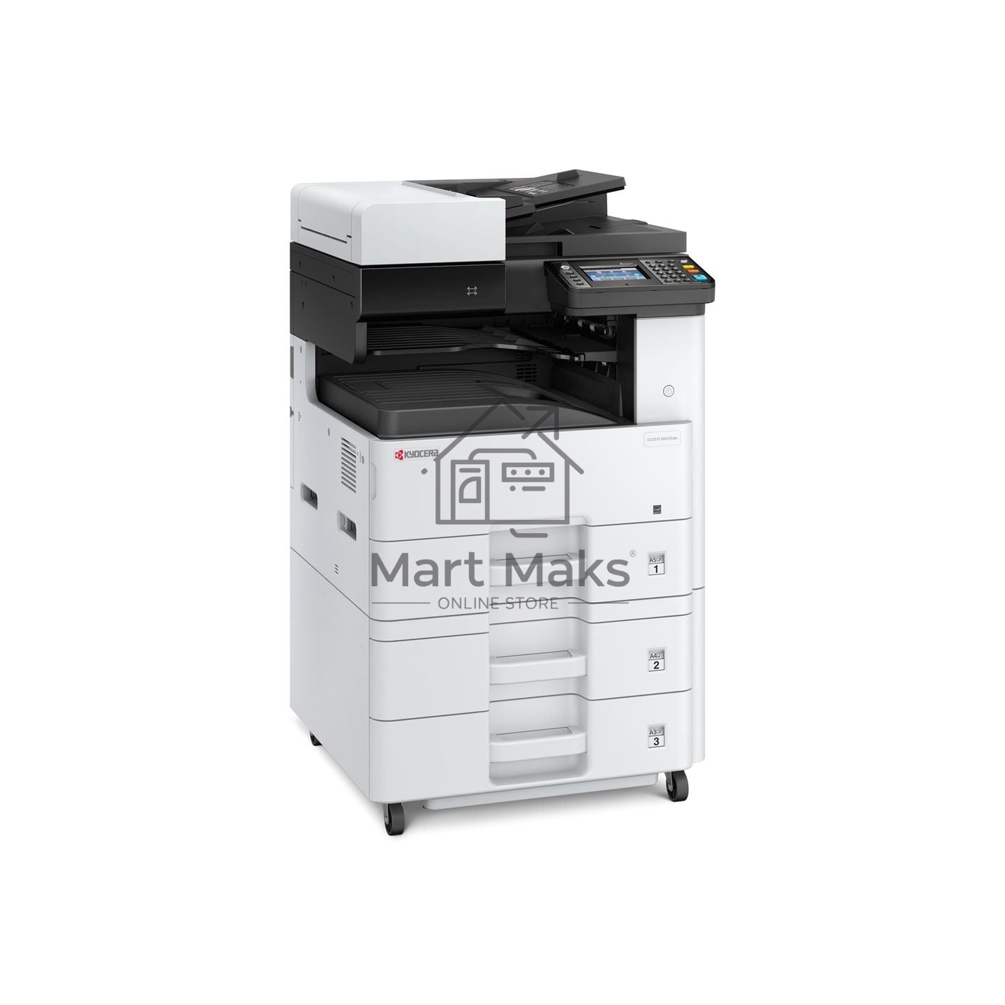 МФУ лазерный Kyocera Ecosys M4125idn (1102P23NL0), A3, ч/б, печ. до 25 стр/мин. (А4) до 12 стр/мин. (А3), скан. до 50 стр/мин., 1200 x 1200 dpi (печать) 600x600dpi (скан.), USB, RJ-45, NFC, Air Print, Mopria