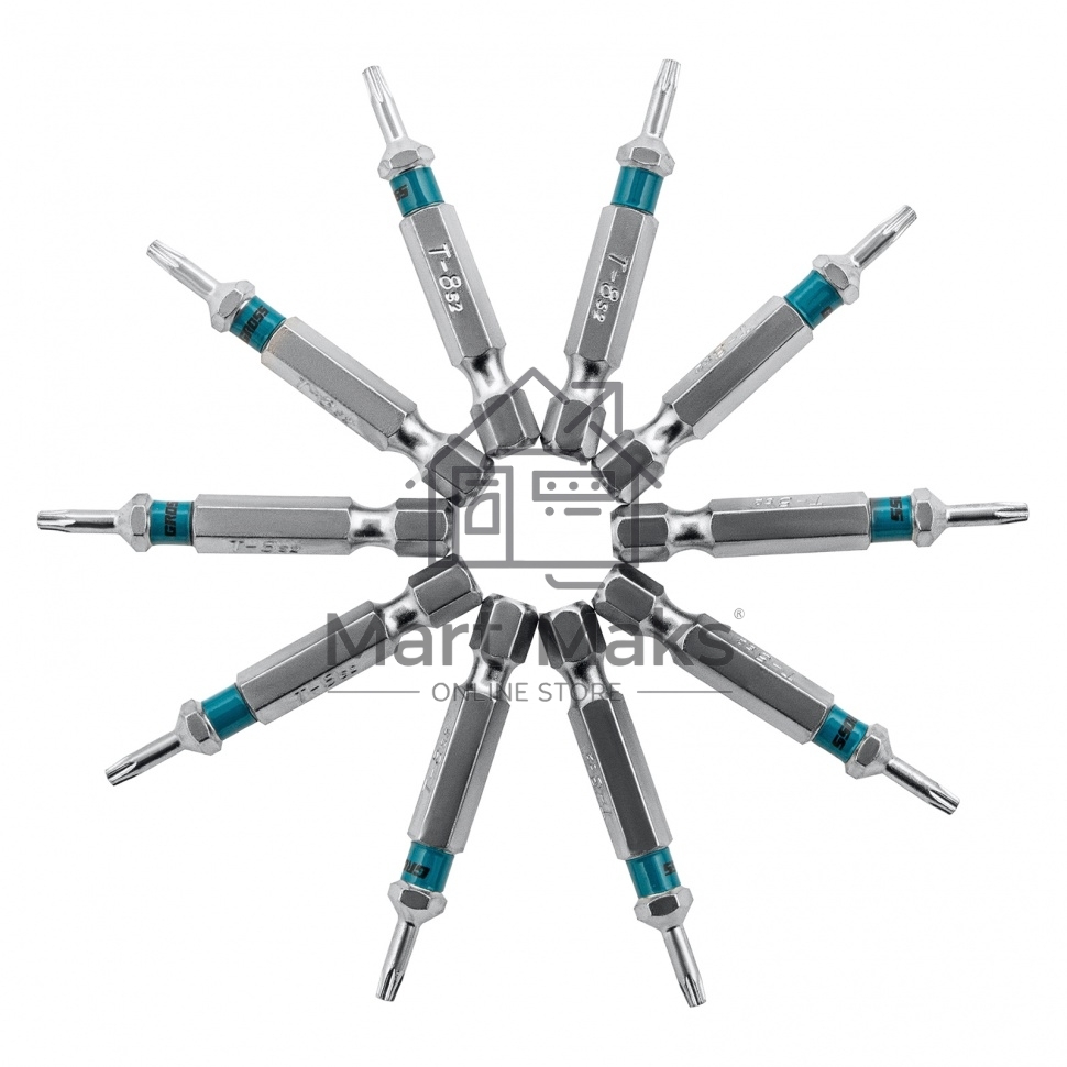 Набор бит GROSS TORX 8x50, сталь S2, 10 шт GROSS 11467
