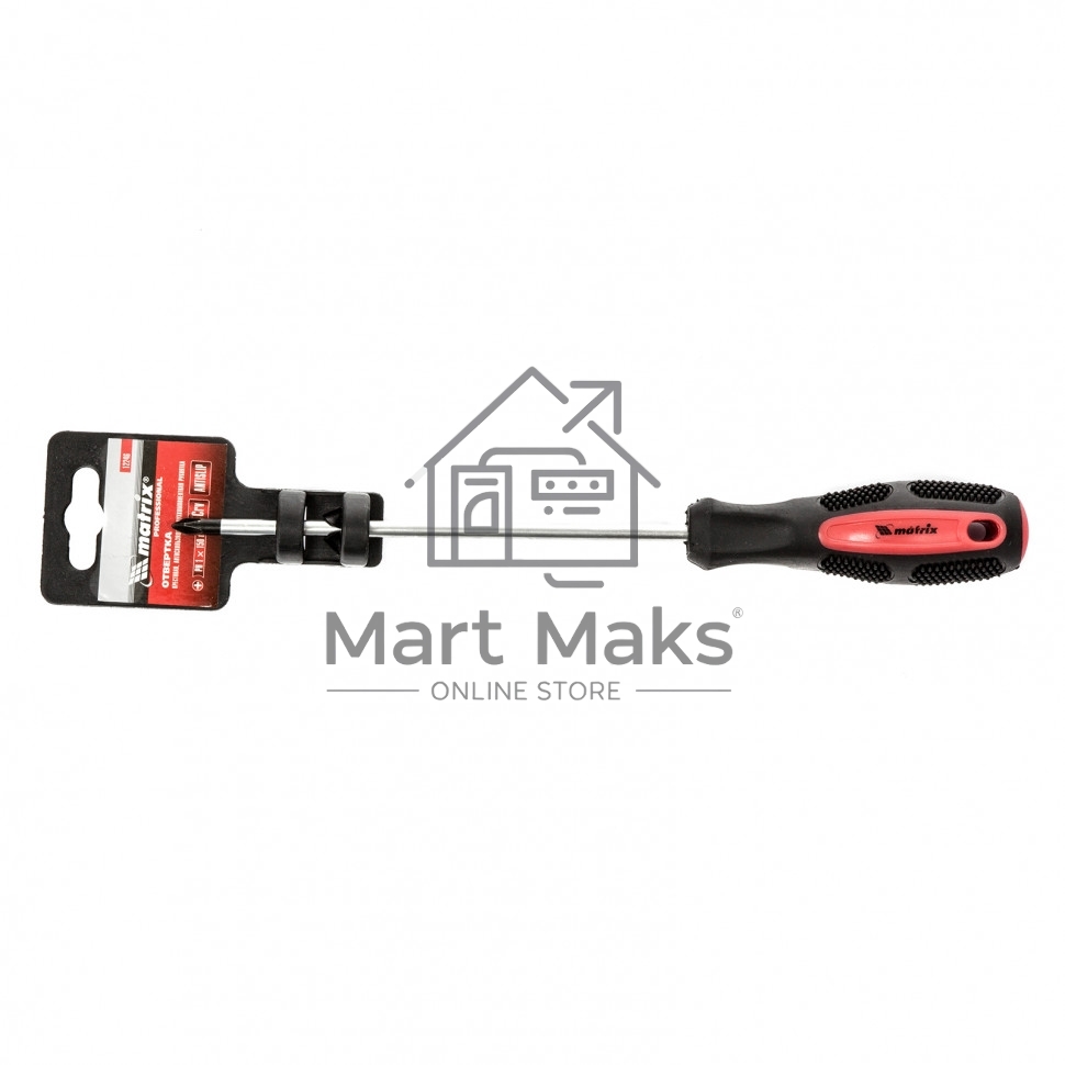 Отвертка Anti-Slip, PH1 х 150 мм, CrV, двухкомп. рукоятка Matrix